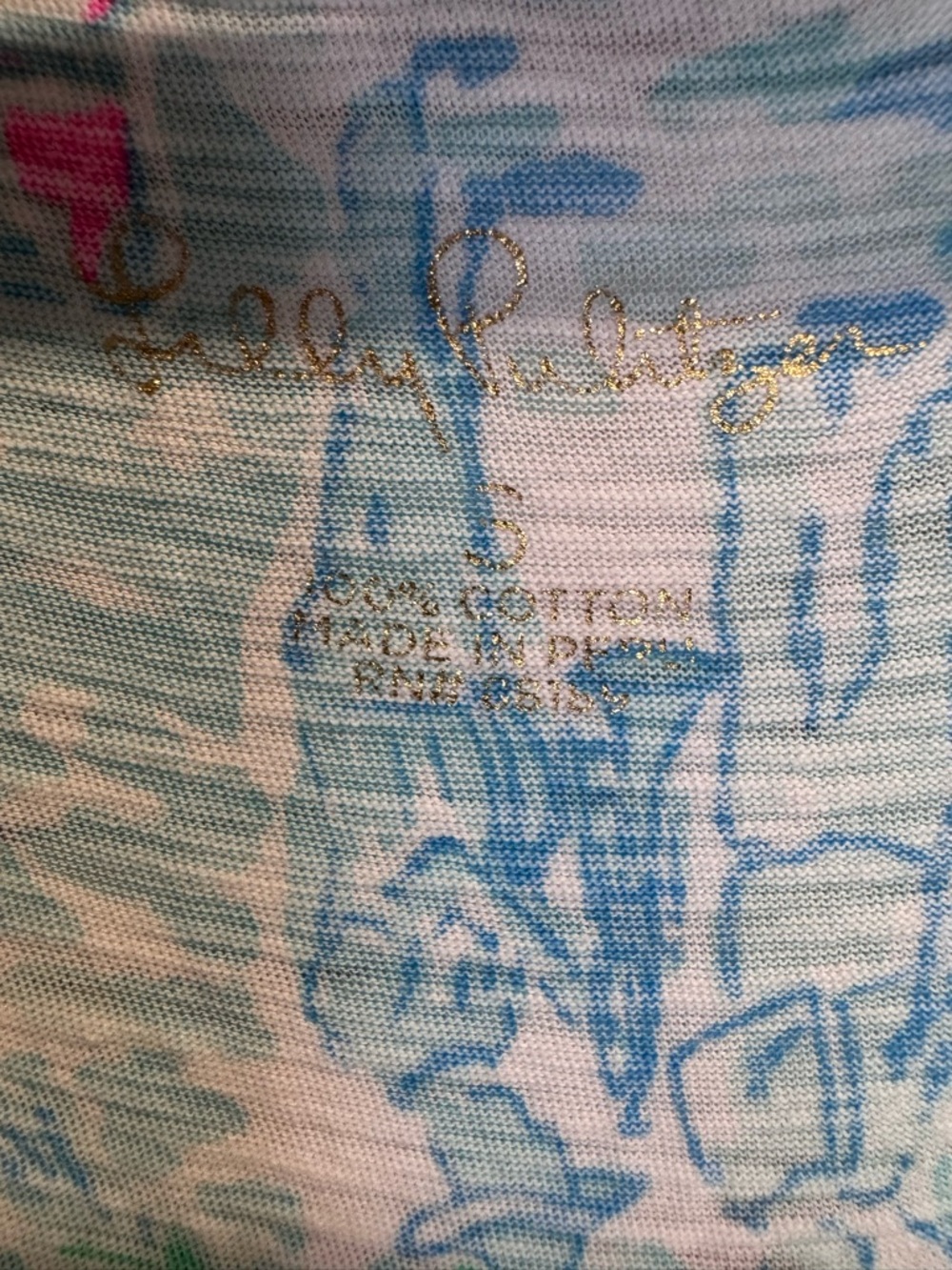 Lilly Pulitzer Etta V Neck Top in What a Lovely Place Multi Sz S - Picture 5 of 9